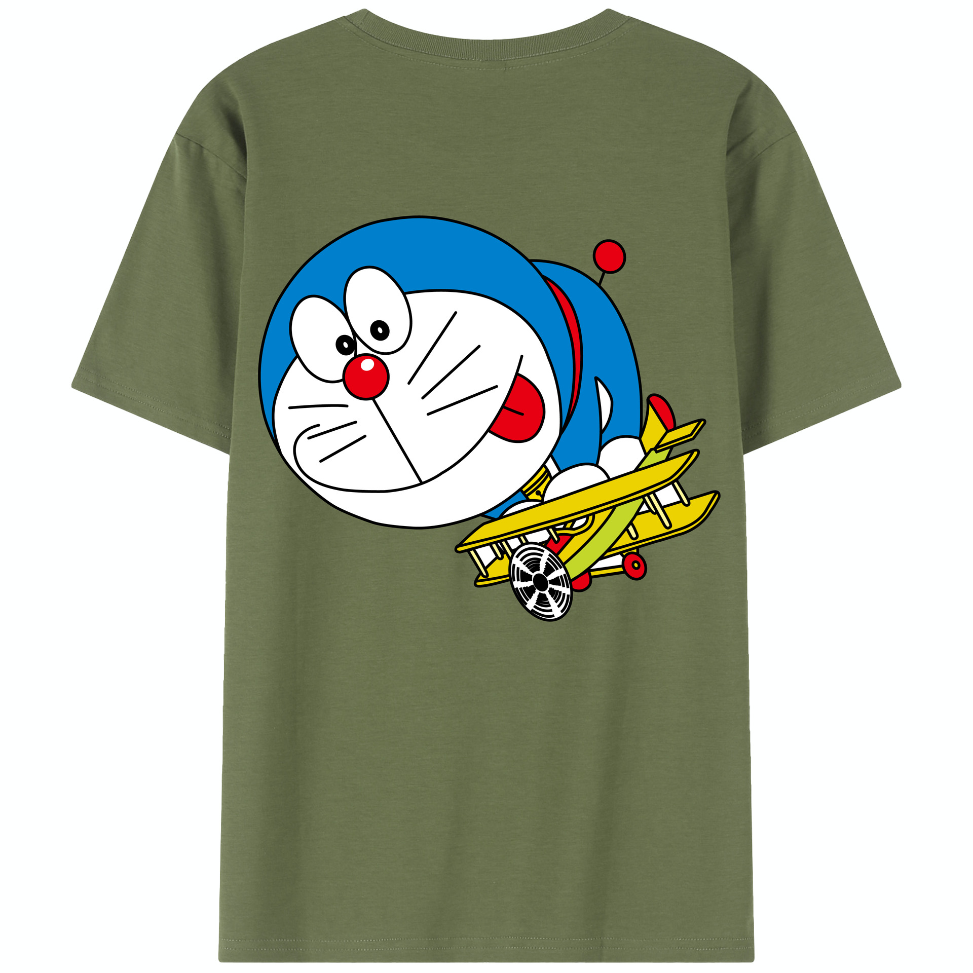 （画像用） ドラえもん Doraemon 綿100％半袖Tシャツ（背面プリント）